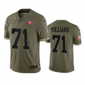 Tröjor San Francisco 49ers Trent Williams 71 Olive 2022 Salute To Service Limited - Män